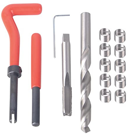 DAYUAN Kit de reparación de roscas M10 x 1,0 mm Helicoil Herramientas de restauración de roscas Kit de inserción de Alambre Juego de Herramientas manuales compatibles para reparación de automóviles