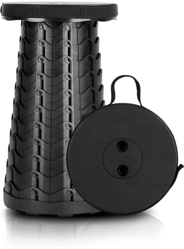 Uniguardian Teleskophocker, Faltbarer Hocker, Tragbarer Klapphocker, Campinghocker oder Angelhocker, Teleskop Hocker für Outdoor Camping Angeln BBQ Drinnen Küche