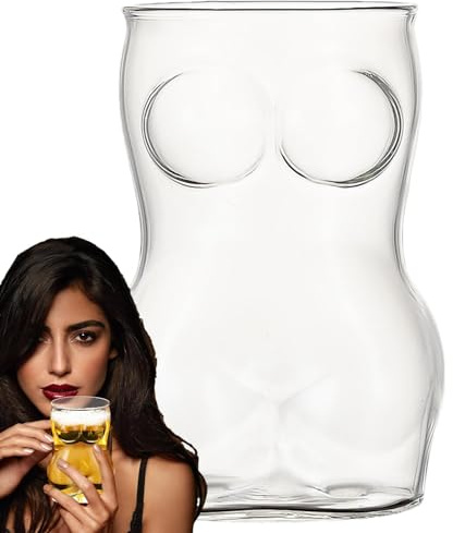 Povanjer Jarras de cerveza para hombre, jarra de cerveza grande | Vasos de cerveza para mujer, taza para cuerpo | Tazas de agua Jarras de cerveza sexy, vasos de cóctel de pub, vasos de cerveza,