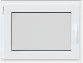 vidaXL Basement Window RISOR 80x50 cm Tilt&Turn Anthracite - PVC Frame with Double Thermal Glazing for Basements, Garages, Sheds