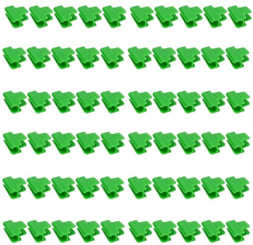 YTPAFK Garden Clips, 60pcs (30pcs 8mm + 30pcs 11mm), Green, Ideal for Greenhouse Film, Garden Netting, and Plant Covers