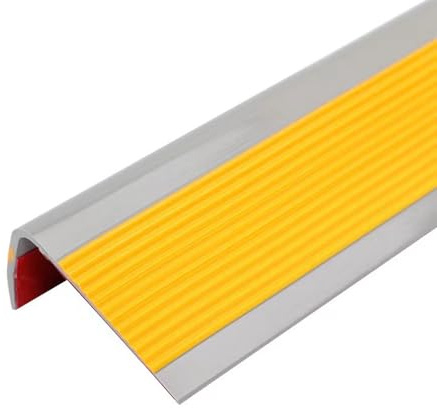 Perfil de Esquina de PVC 6x3 cm - Borde Antideslizante Autoadhesivo para Escaleras en Forma de L - Tiras de Seguridad para Peldaños de Madera y Cerámica - Protección para Bordes de Escaleras