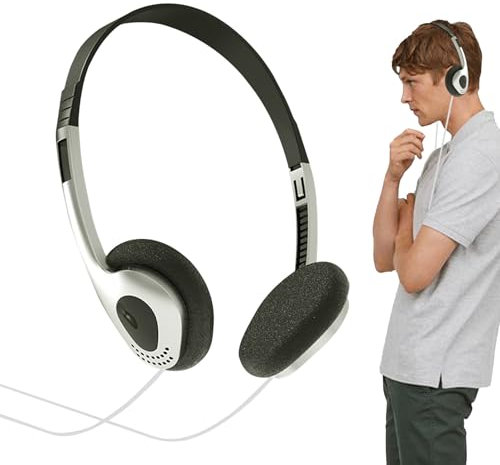 Cuffie sovrauricolari retrò – stereo cablato, cuffie leggere | cuffie in stile vintage, suono ad alta fedeltà, design mini over-ear per cellulare, lettore musicale, audio domestico, ascolto in viaggio
