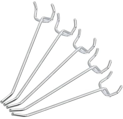 30Pcs Iron Tripod Hook, Perforated Plate Tool Wall Hooks, Tripod Hook Organizer Perforated Wall Accessories,(Length 10cm)