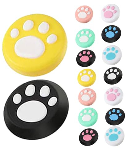 Artibetter Copertura Protettiva Joystick a Zampa 16 Pezzi, Cappucci Silicone Antiscivolo per Pollici, Compatibili con Controller Switch, Protezione e Comfort per Gaming Stile Stile Casuale