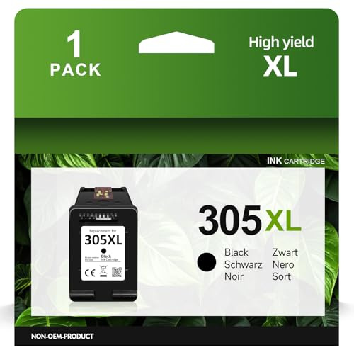 ZENOINK 305 XL Cartuchos de Impresora, 305 XL Cartucho de Tinta Negro Repuesto para HP 305 Original Cartuchos für Deskjet 2820e 2810e 2800e 4220e 4200 2700 Envy 6000 6032e 6020 6030 6400 6420 6432e