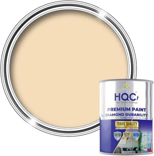 HQC Fence and Garden Paint | Furniture, Shed, Wood, Outdoor Paint | Garden Fence | Quick-Drying | 2.5L Light Beige