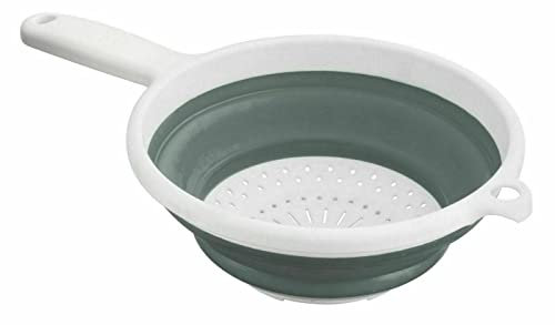 Buy-Simplicity® Collapsible Colander Plastic Sieve with Handle | Kitchen Strainers and Colanders for Pasta Vegetables & Fruits