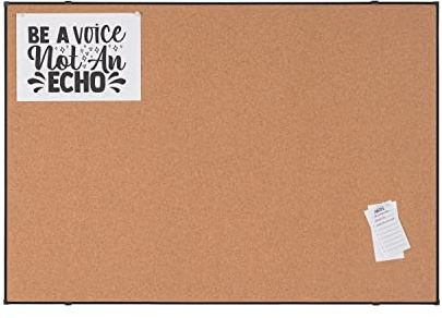 Bi-Joy Korkbrett, selbstglättende Korkoberfläche mit schwarzem Rahmen (104 x 73 cm)