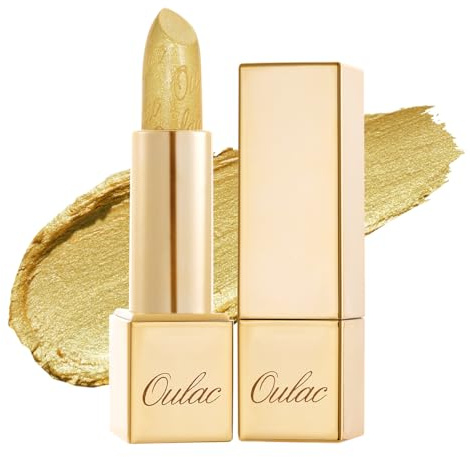 OULAC Métallique Briller Rouge à lèvres L'or, Rouges à Lèvres Chatoyants, à Superposer Avec D'autres Rouges à Lèvres, Pour Plus de Brillance, Vegan 4,3 g (18)