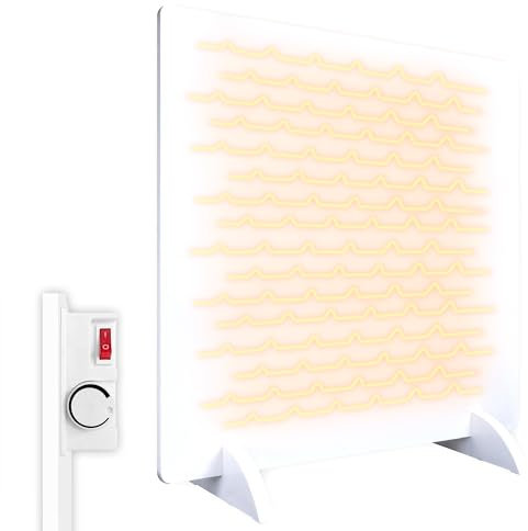 Silvergear® Infrarotheizung Standgerät 425W | Infrarotheizung Energiesparend | Infrarot Heizung Heizplatte mit Überhitzungsschutz | Heizen Sie Ihr Haus und Sparen Sie Energie | Infrarotpaneele