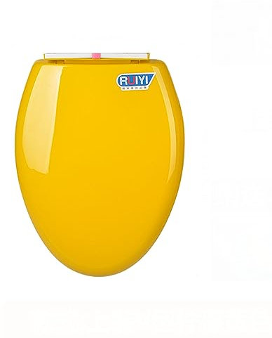 WC Sitz Mit Absenkautomatik, Ovaler Toilettendeckel Passend Für Alle Handelsüblichen WC-Becken, Bunt Klodeckel Toilettensitz (Max. Belastung Der Klobrille 150 Kg),Gelb