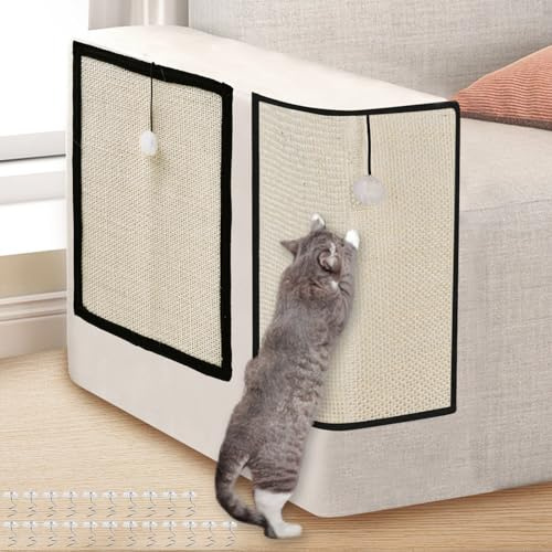 Molbory: Klösmatta för katter, 2 klösbrädor, sisal, repskydd, soffa, kattvägg, klösbräda, 40 x 29 cm