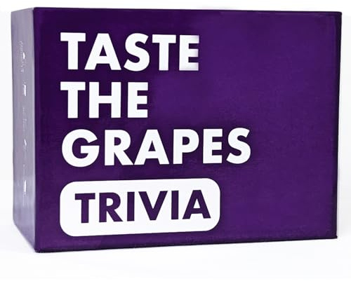 Taste The Grapes Trivia Card Game - Expand Your Vino Knowledge and Enjoy The Couples Card Games for Adults or Give The Ideal Vino Lover Gift! 150 Cards with 4 Categories.