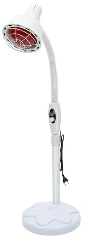LENDISIY Lampada a infrarossi, 275 W, lampada a luce rossa, girevole a 360°, 1,24 – 1,57 m, altezza regolabile, lampada da terra a infrarossi, radiatore di calore per facilità dolori muscolari