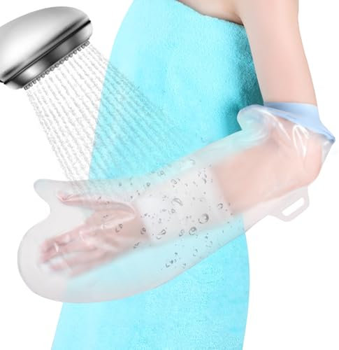 Fasola Copri Gesso Braccio per Doccia e Bagno, Riutilizzabile Protezione Impermeabile Braccio, Copertura Braccio Ingessato per Braccio, Gomito, Polso, Mano e Dita Rotti