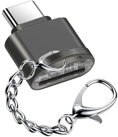 EasyULT Lector de Tarjetas Micro SD USB C, Adaptador de Lector de Tarjetas de Memoria Tipo C a TF, OTG Lectores de Tarjetas de Memoria Externospara TF/Micro SD/Micro SDXC/Micro SDHC-Gris Oscuro