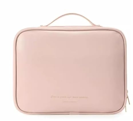 Beauty case - Borsa organizer portatile con scomparti multipli, grande capacità | borsa organizer da viaggio per pennelli, rossetti, eyeliner, polvere pressata, articoli da toeletta, rosa., vedi