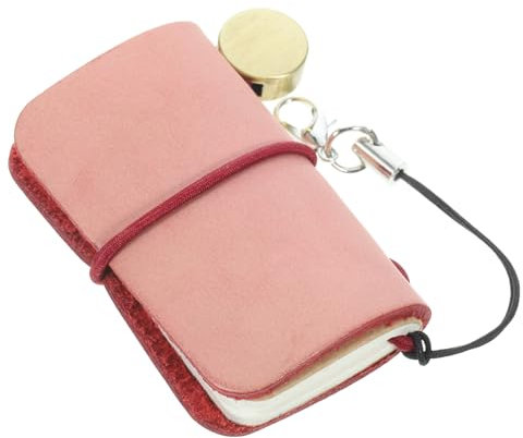 HOODANCOS Cuaderno Portátil para Estudiantes Y Trabajadores de Oficina Material Escolar Cuaderno Muy Pequeño Tapa Color Vino