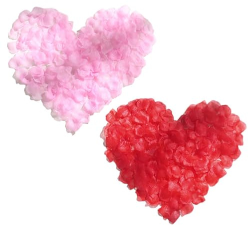 BIKPRST 10 Paquetes Ose Artificiels,Petale De Rose - Mariage, Saint Valentin, Centre De Table, Anniversaire, Ambiance Romantique