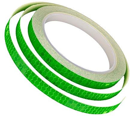 BESPORTBLE 8m Reflektierende Aufkleber Für Räder Sichere Fahrradzubehör Reflektierendes Klebeband Grün Geeignet Für Fahrrad Und Motorradfelgen Zusätzliche Bei Nacht Und Schlechten Wetterbedin