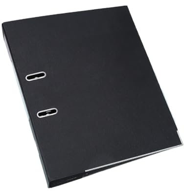 ZRHWSPD Kontoauszugsordner High Capacity Lever Arch File Portable Folder 2 Ring Two Hole Binder Lever Arch Plastic A4 Binder Folders Office Supplies(Black)