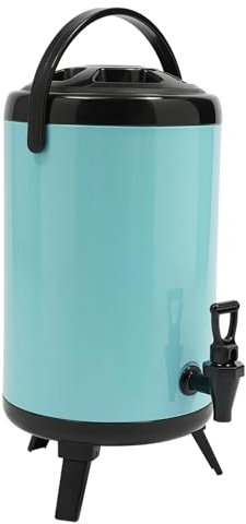 LKHDONG Barril aislado de acero inoxidable 10 L, fuente de agua fría y caliente, grifo, recipiente para bebidas, dispensador de café, leche fría, agua