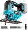 Ecarke Sierra de calar inalámbrica de 750 W compatible con Makita 18 V, regulable sin niveles, con 6 hojas de sierra y sistema de sujeción rápida, para madera, metal, plástico y madera contrachapada