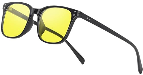 Ymmott Occhiali Guida Notturna Polarizzati - Antiriflesso Occhiali da Sole Lenti Gialle per Uomo Donna Guida Night Vision Goggles