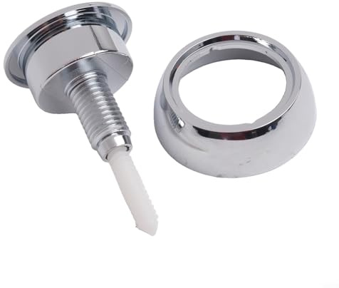 Honseadek Para Siamp para Optima 49 - Botón de repuesto cromado para cisternas de doble descarga de tela ABS, acabado plateado, compatible con Twy