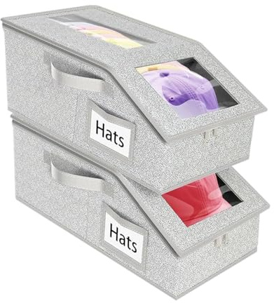 Organizer per cappelli, impilabile per cappelli da baseball, grande organizer per mensole, cassettiere, armadietti, scrivanie, casa, ufficio, appartamento, camera da, dormitorio