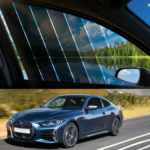 Película tintada para auto, película de protección solar autoadhesiva para parabrisas, película de protección visual, bloquea rayos UV/IR, protección solar, película para ventanas de auto resistente a