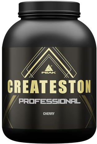 PEAK Createston Professional - 3150g Geschmack Cherry I 30 Portionen I Post Workout I ALL in One mit über 90 Schlüsselsubstraten I mit Whey, Creatin AKG, Cluster Dextrin & HMB für Muskelaufbau