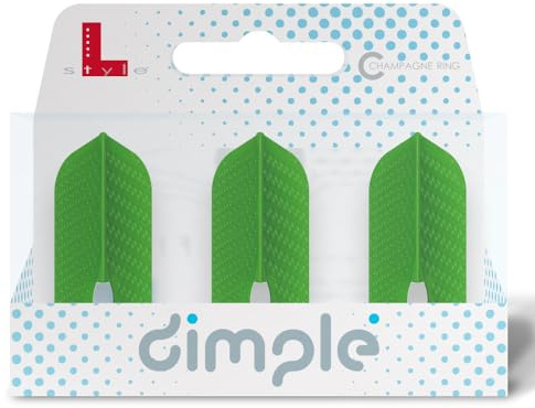 L-style L6 Slim PRO Dimple Molded Dart Flights – Lime Green – 6 Flights