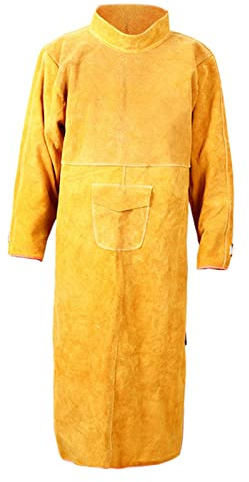 Schweißerschürze Anti-Rindsleder Langer Mantel Schutzkleidung Bekleidung Anzug Schweißer schutz mit langen Ärmeln