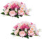 Inweder Fleur Artificielle pour Centres de Table de Mariage - 2 Pièces Fleurs Artificielles Roses Pivoine en Soie avec Base en Plastique Boules de Fleurs pour Fête Anniversaire Décoration Maison