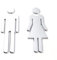 Plaque de Porte Femmes et Hommes,Signe Toilette, WC Sign,Symboles de WC Hommes Femmes Signe Toilette pour Porte Panneau WC Homme Femme Panneau Toilette Signe de Porte Salle de Bain