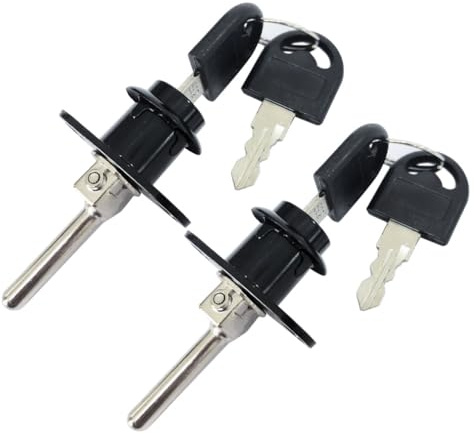 Corgre 2 Pack 16mm Zinc Alloy File Cabinet Lock Drawer Lock Cabinet Lock for Desktop Computer Desk Writing Desk Bookcase File Cabinet Drawer(Black)