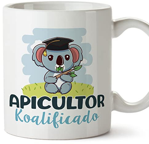 MUGFFINS Tazas para APICULTOR hombre - En Español - Koalificado/koalificada - 11 oz / 330 ml - Regalo original y divertido