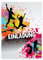 12 bunte Einladungskarten zum Kindergeburtstag Jump-Party + 12 Umschläge, Postkarte, Jump Party Springen 10,5x14,8cm, mit vorgedrucktem Text Einladung Karten Kinder Kids birthday