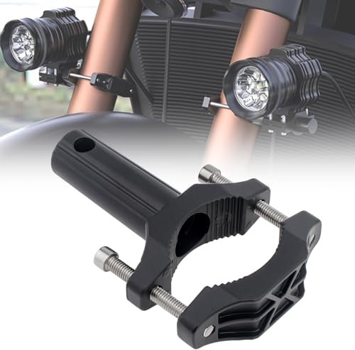 Windance Supports de fixation de lampe de fourche avant, Support de fixation de phare antibrouillard, Collier de fixation de tube d'extension pour moto (1 pièce)