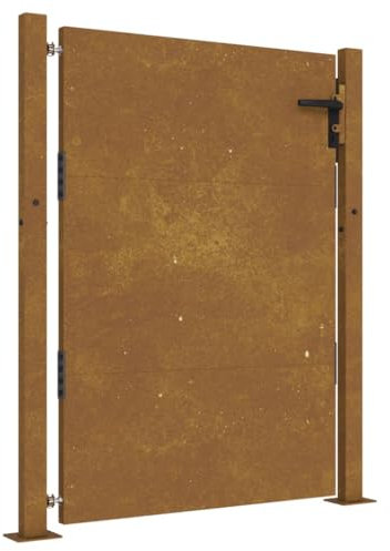 vidaXL Cancello da Giardino 105x130 cm in Acciaio Corten