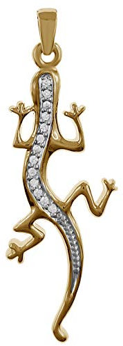 Générique Pendentif Salamandre Plaqué Or 750/000 et Oxydes de Zirconium - Femme - idée cadeau anniversaire noël