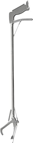 Krabbtång, Bärbar Lång Fisktång i Rostfritt Stål 29,5 Tum, för Skaldjur, Bläckfisk, Bläckfisk, Träkolsgrill i Aluminium med Avtagbar Design (Böj klämma)