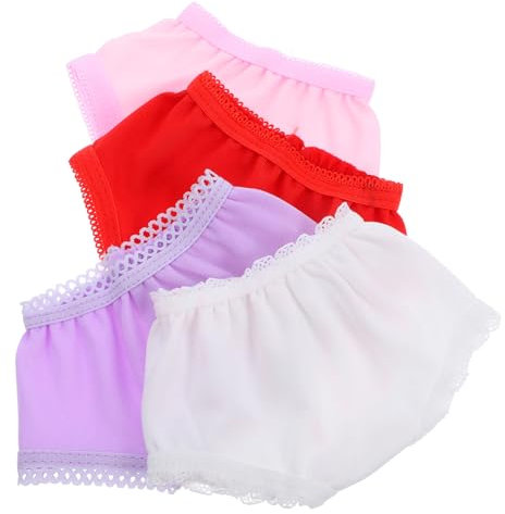 Abaodam 4stücke Teiliges Puppenunterwäsche Für Kleine Puppen Leichte Puppenunterhosen Leuchtenden Farben Für Rollenspiele Und Puppenzubehör Perfektes Für DIY-projekte