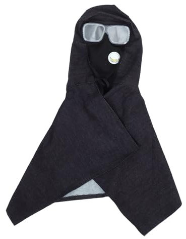 Alipis Sandblasting Hood Cap with Goggles Denim Protective Gear for Sanding Cutting and Labor Breathable Dust for Men and Women