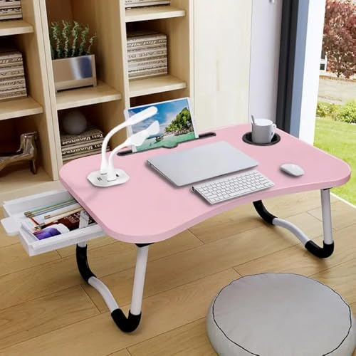 jokolo Bureau pliable multifonction pour ordinateur portable – avec porte-gobelet et fente pour tablette, table de travail pour lit/canapé, table de travail pour bureau/petit déjeuner, salon, chambre
