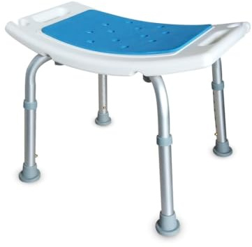 Taburete de Baño en U para Mayores y Embarazadas - Asiento Antideslizante Regulable 7 Alturas Banqueta Estable y Ligera Fácil Montaje Soporta 135 kg Ortopédico y Seguro