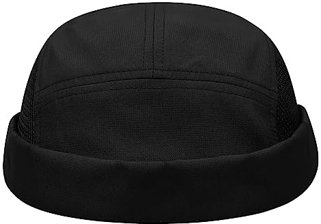 Clape Watch Cap Commando Work Beanie Corduroy Docker Leon Brimless Hat Rullad Cuff Harbour hatt, CT61-svart, One size
