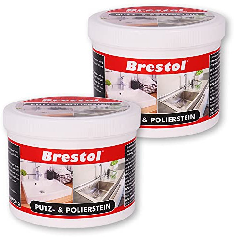 PUTZSTEIN 2x 900 g Dose - Putzpaste Allzweckreiniger mit Citrusduft hinterlässt einen Abperleffekt in der Küche und im Bad - Universalreiniger Polierstein